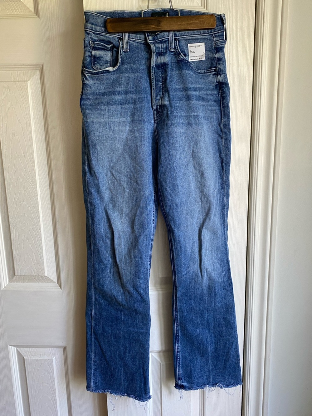 MOTHER Women's The Tripper Ankle Fray Bootcut Jeans - Medium Wash Button Fly